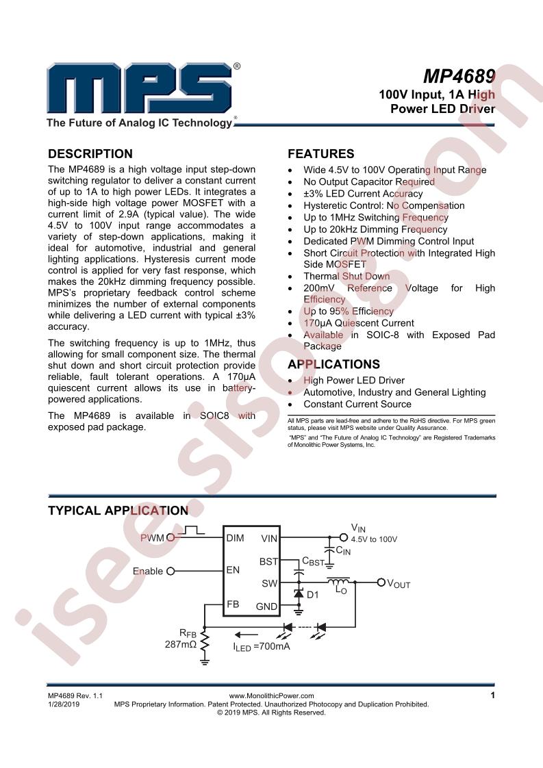 MP4689 Datasheet