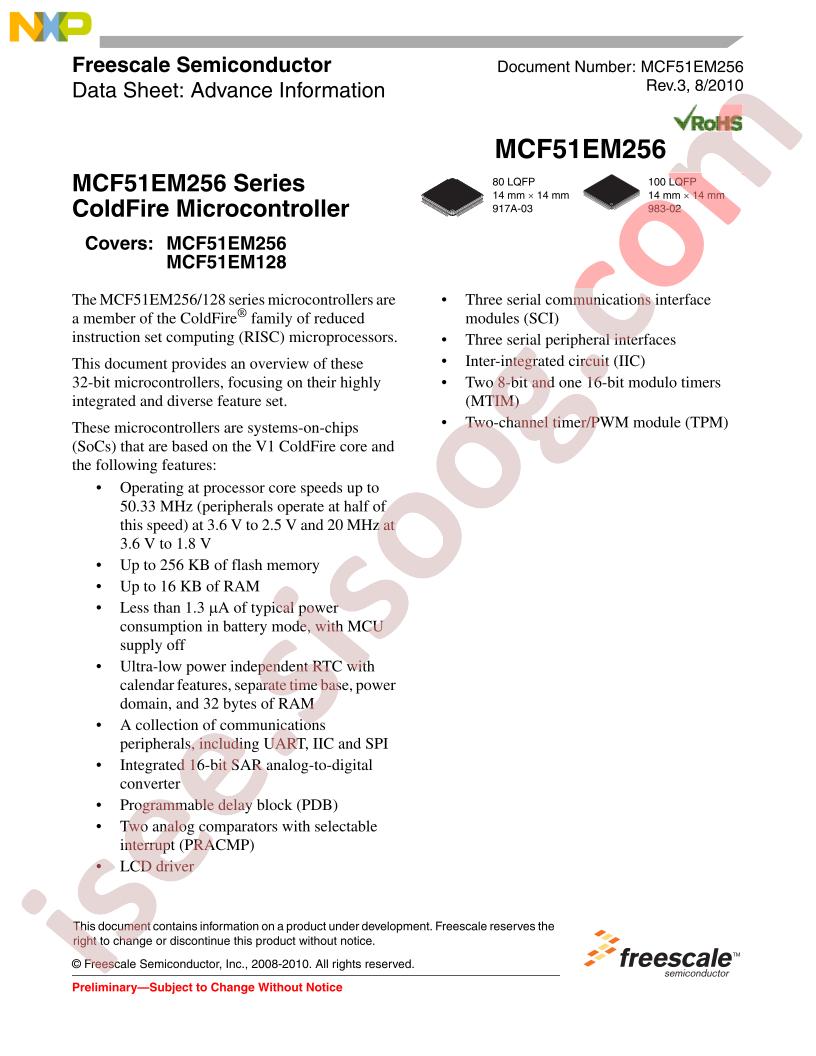 MCF51EM256, 128