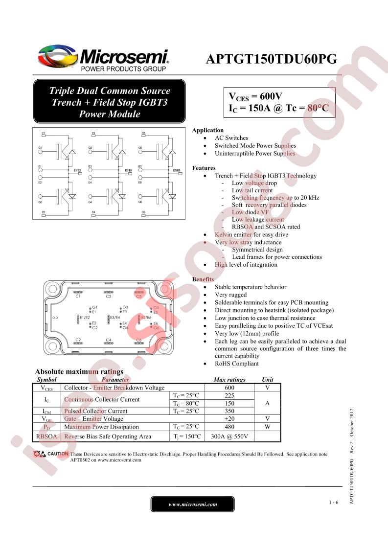 APTGT150TDU60PG