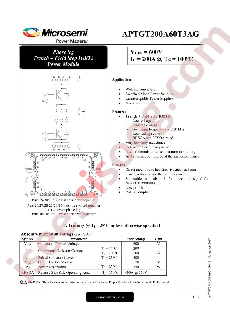 APTGT200A60T3AG