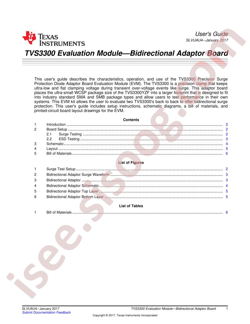 TVS3300EVM-BI User Guide