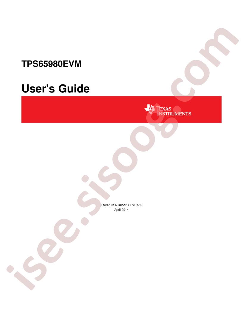 TPS65980EVM User Guide