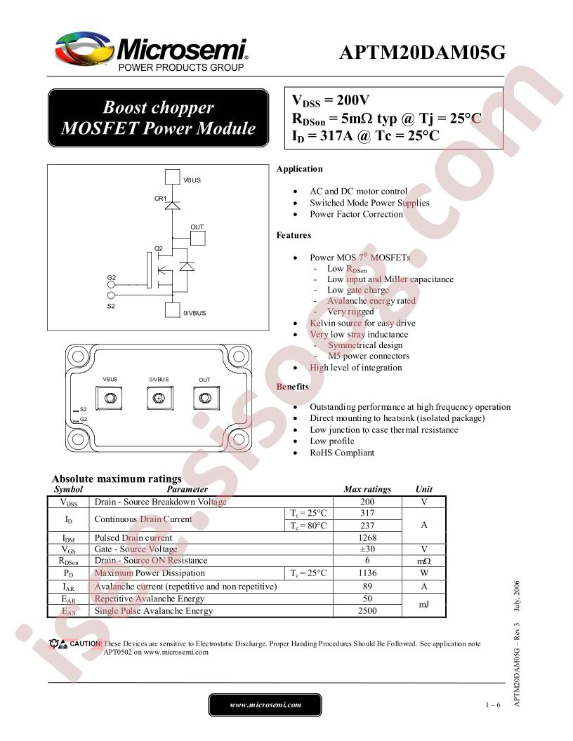 APTM20DAM05G