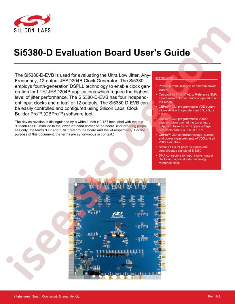 SI5380-EVB User Guide