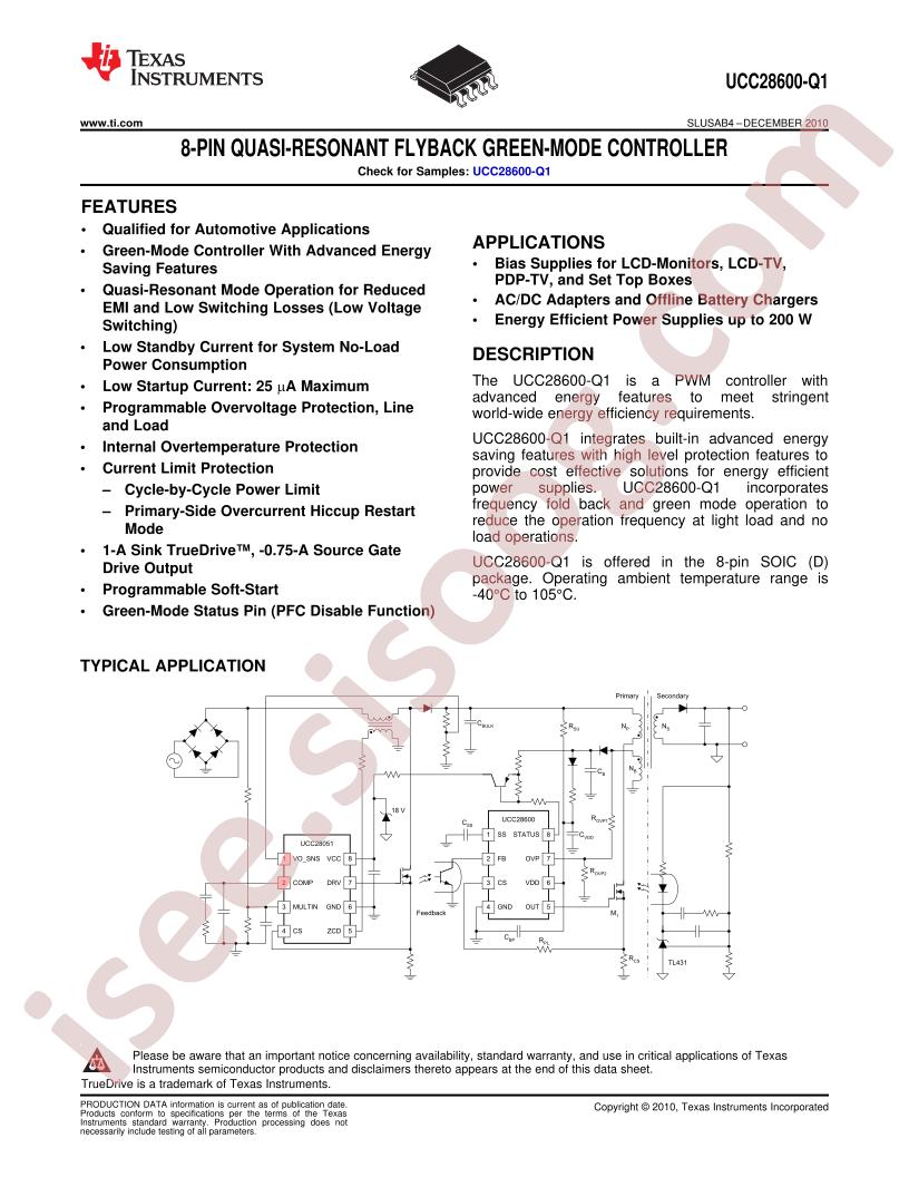 UCC28600-Q1