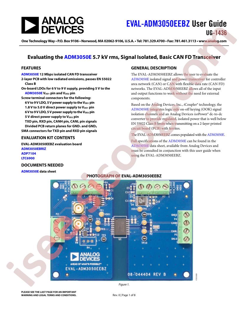 EVAL-ADM3050EEBZ Guide