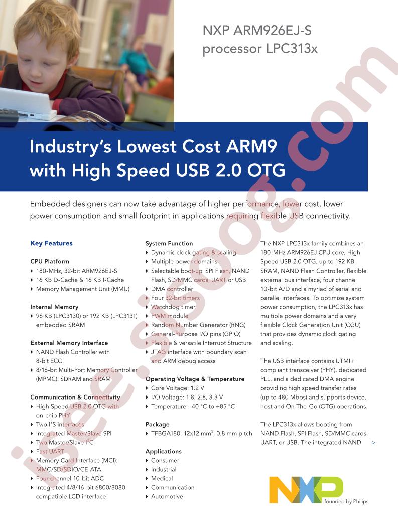 LPC313x Leaflet