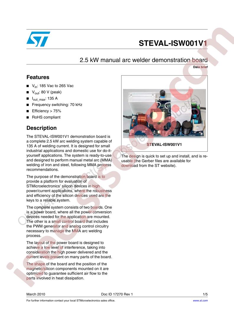 STEVAL-ISW001V1 Data Brief