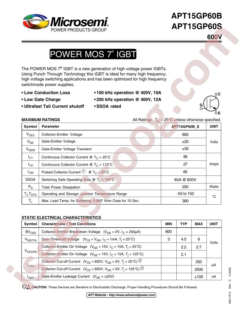 APT15GP60(B,S)