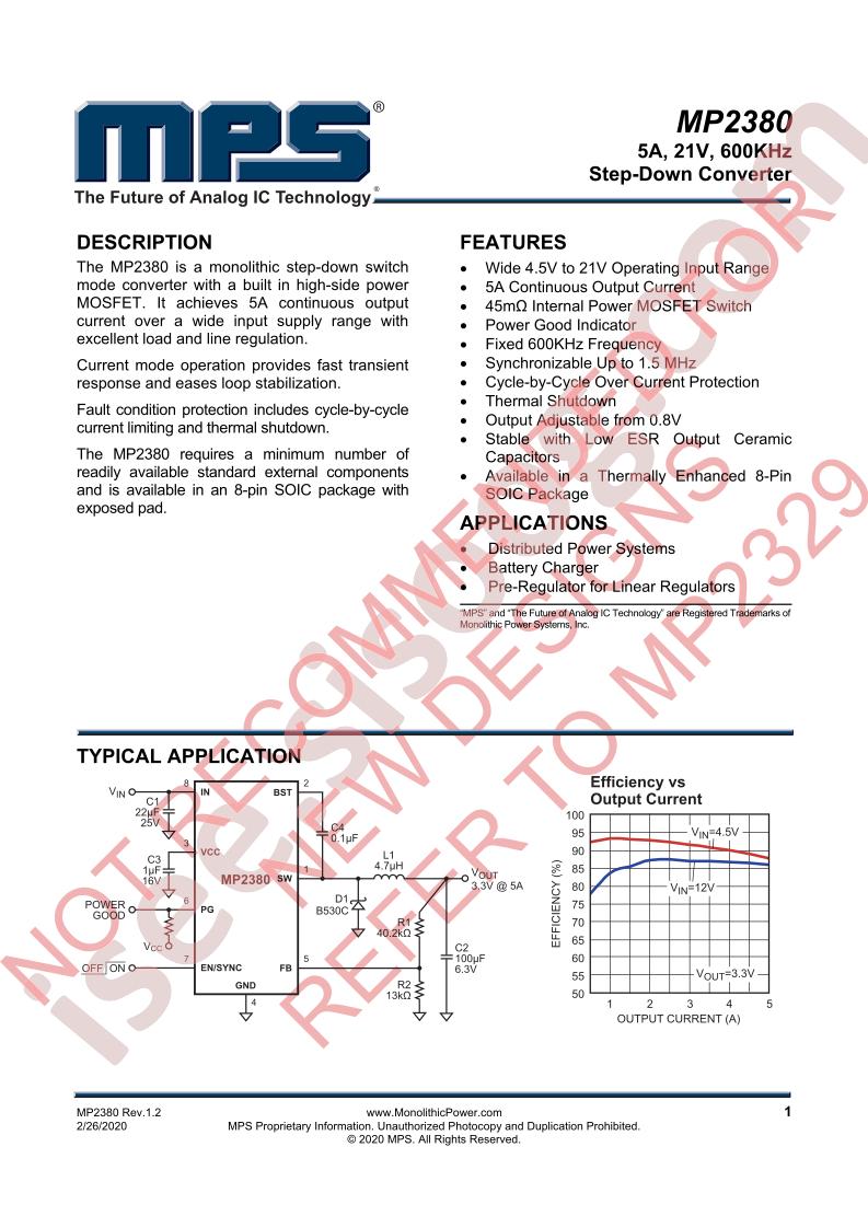 MP2380 Datasheet