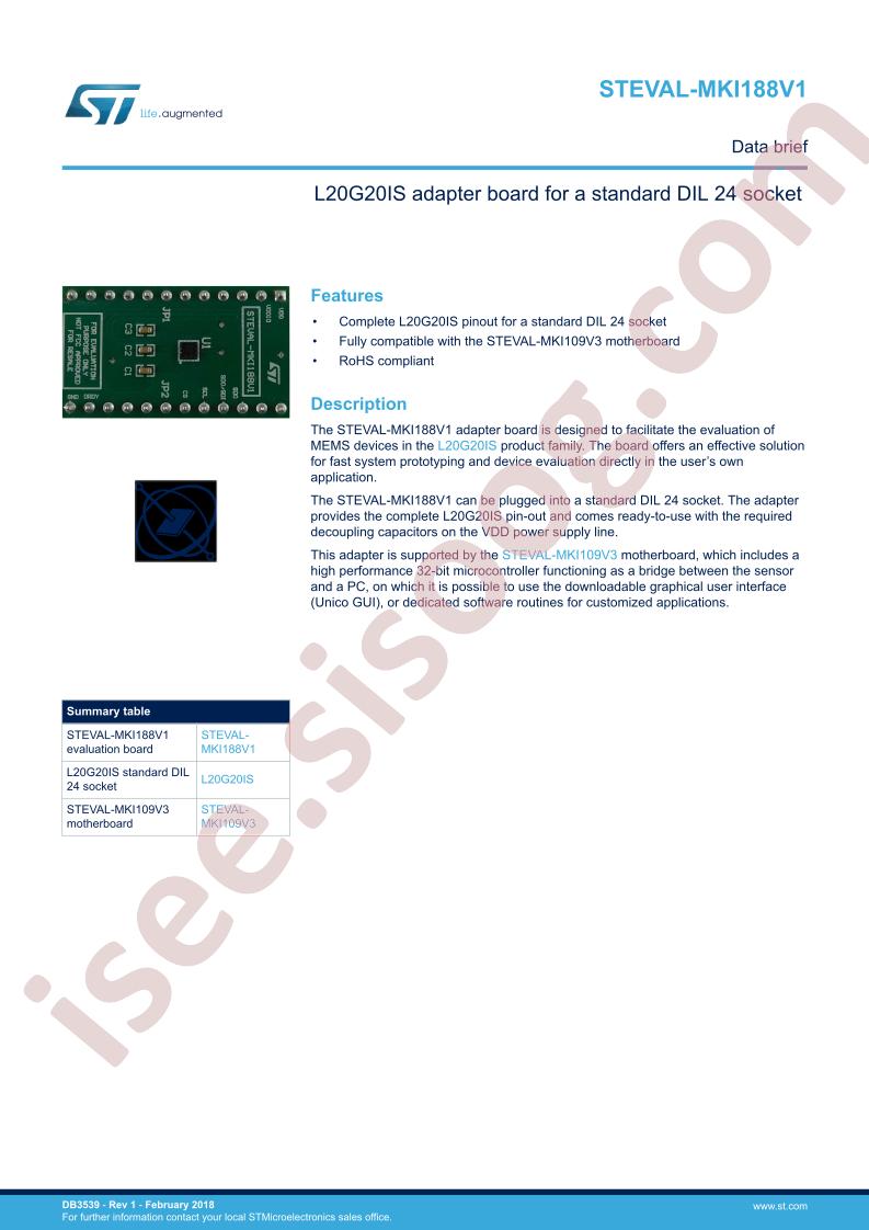 STEVAL-MKI188V1 Brief