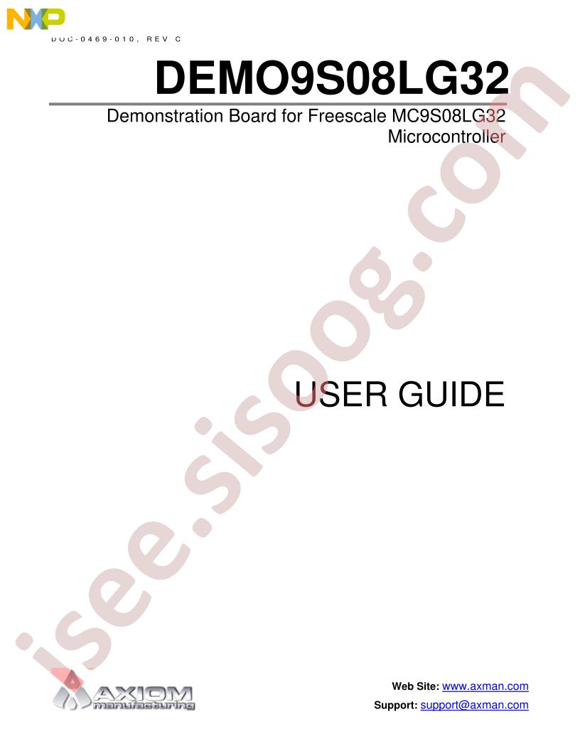 DEMO9S08LG32 User Guide