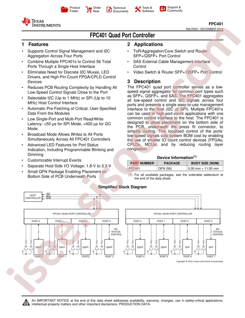 FPC401 Datasheet