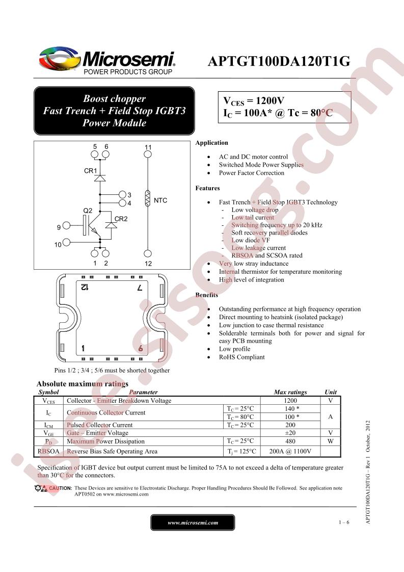 APTGT100DA120T1G