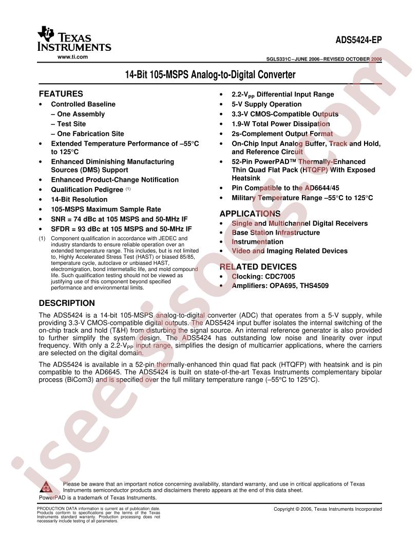 ADS5424-EP