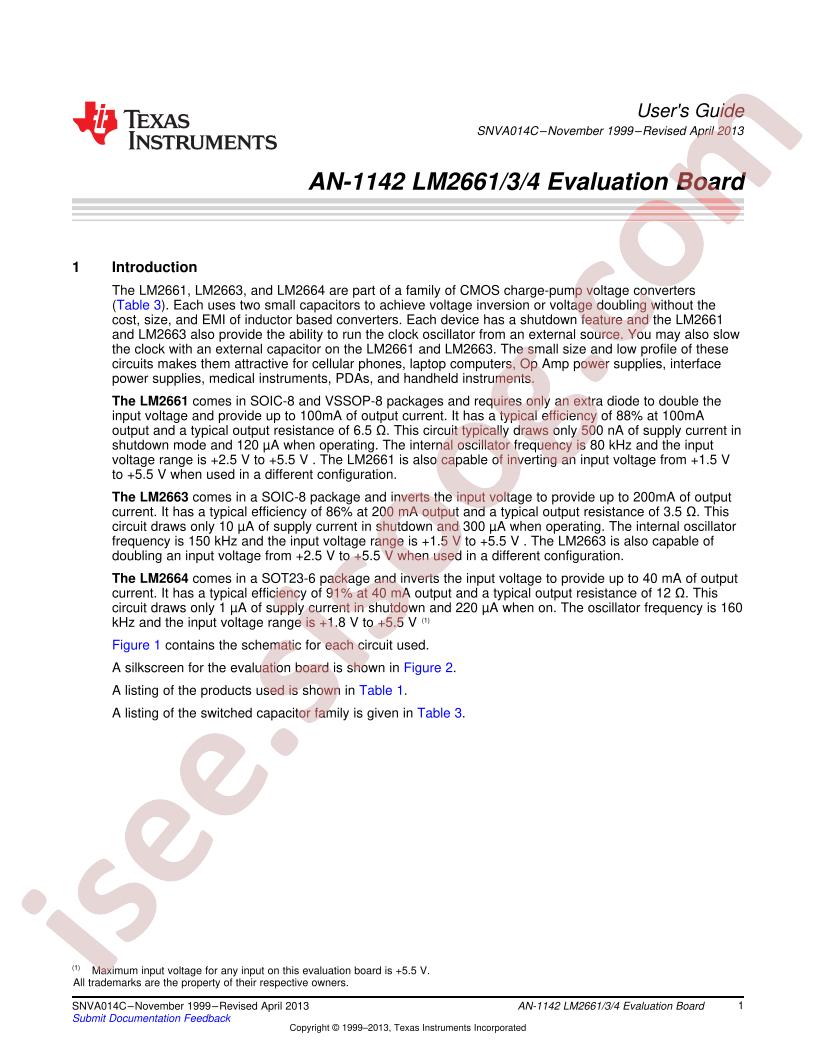 LM2661/3/4 Eval Board