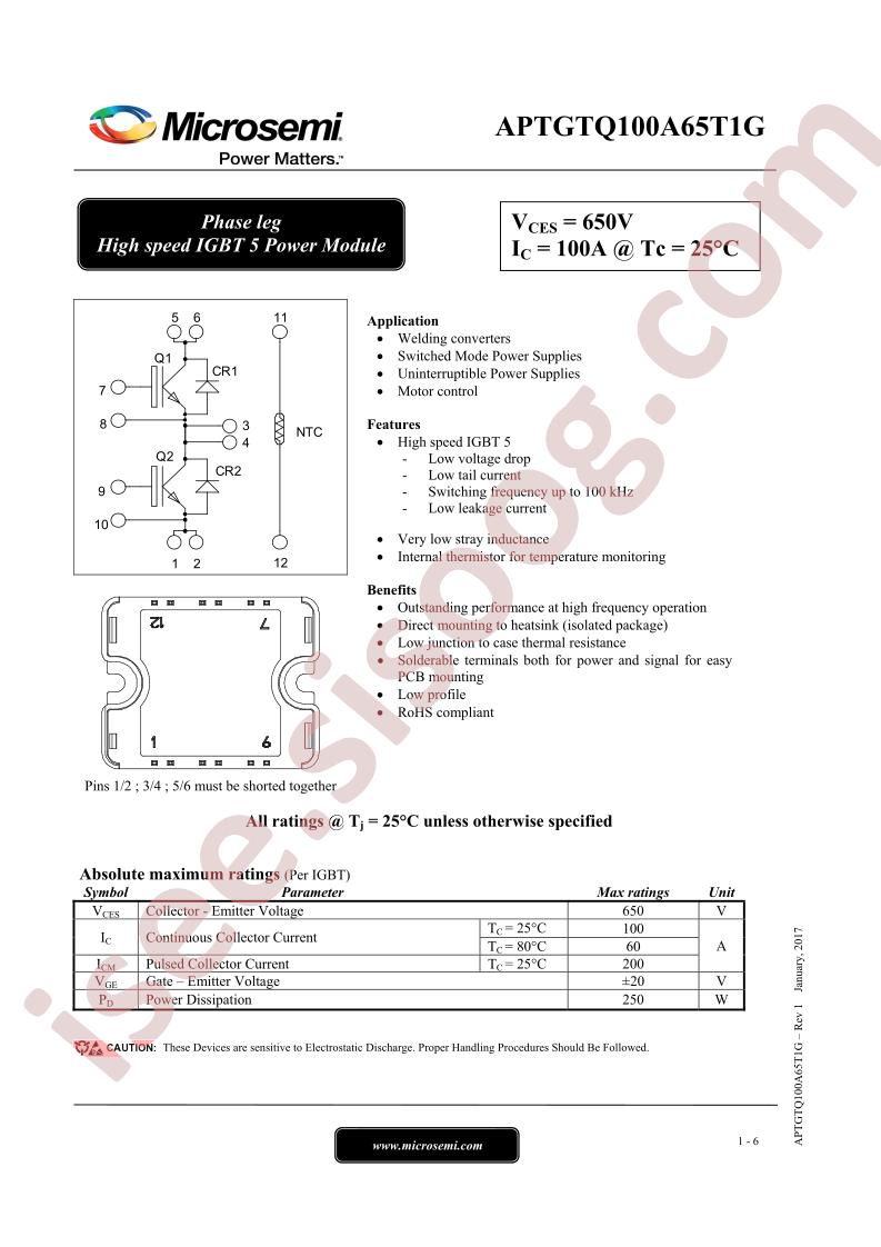 APTGTQ100A65T1G