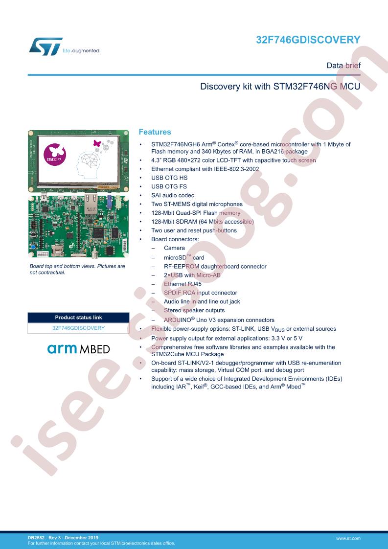 STM32F746G-DISCOVERY Brief