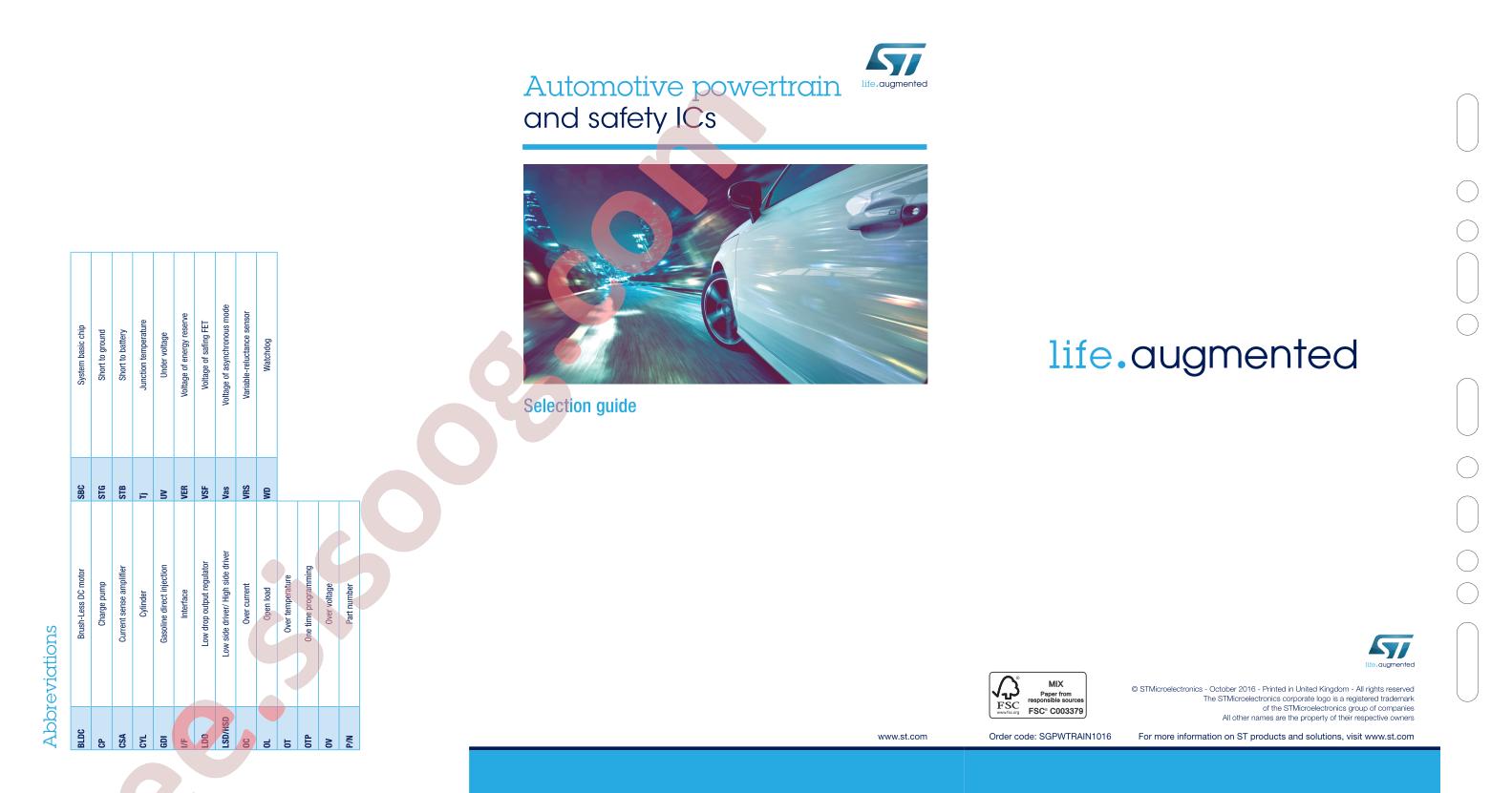 Automotive Powertrain, Safety Ics Selection Guide