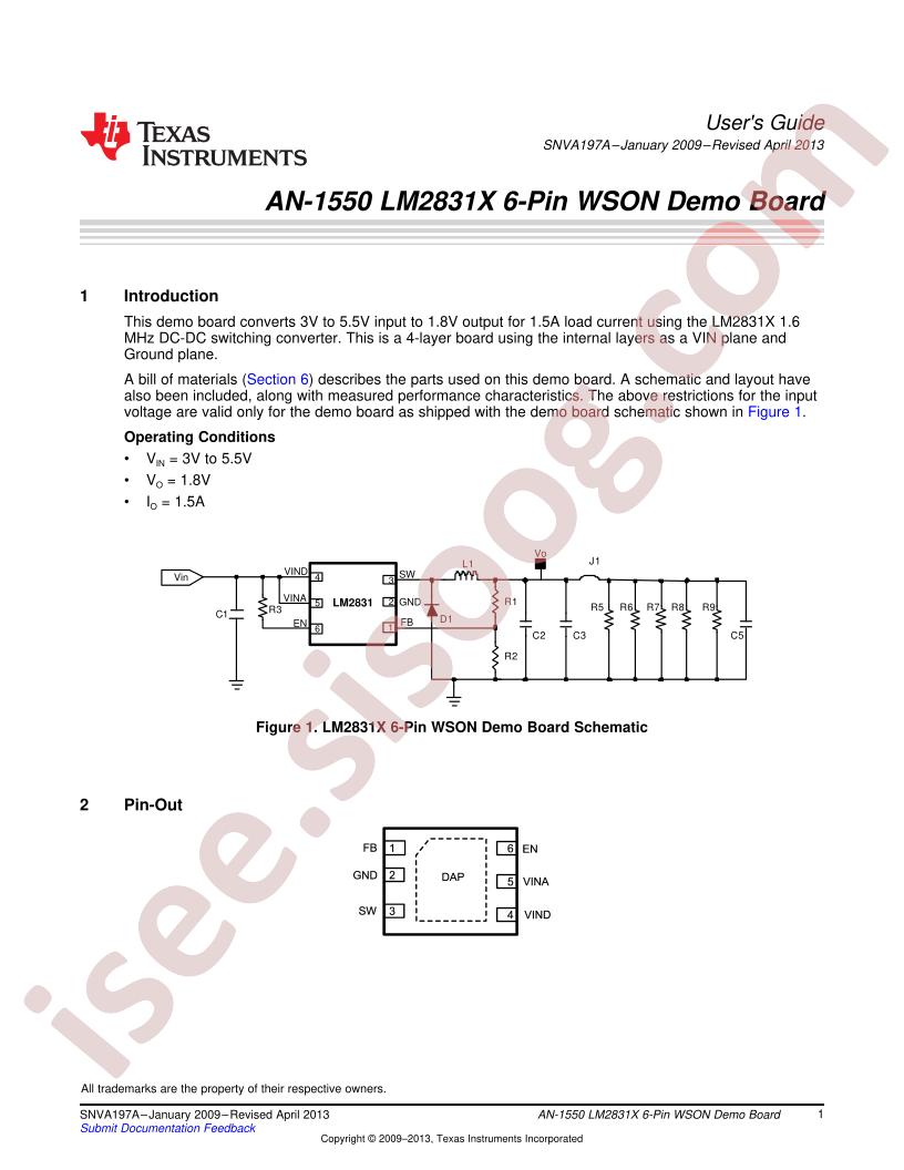 LM2831X Demo Brd Guide