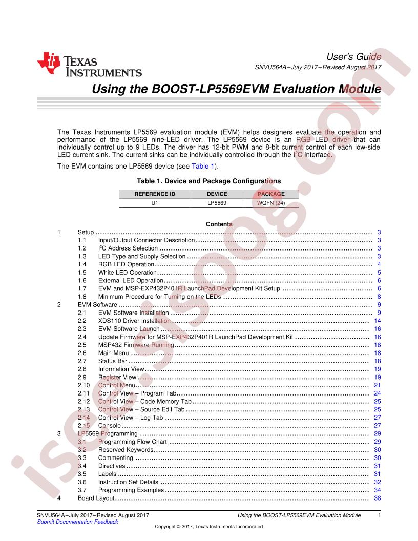 BOOST-LP5569EVM User Guide