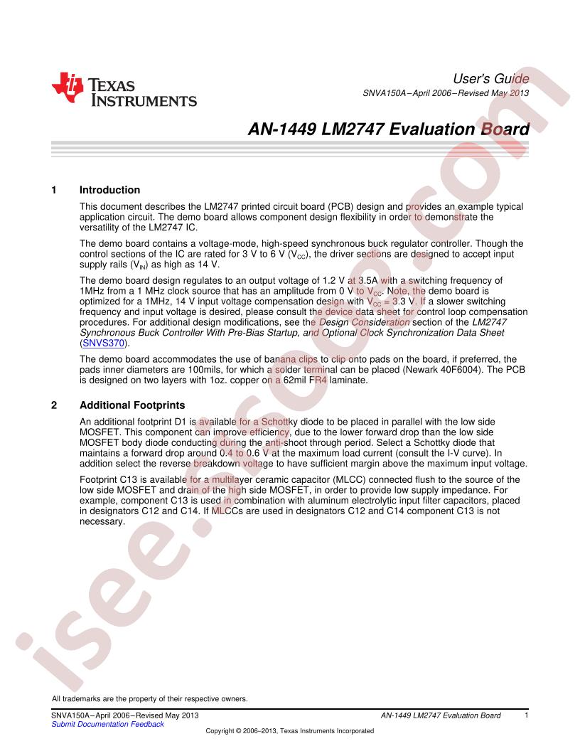 LM2747 Eval Brd Guide