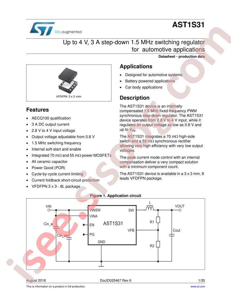 AST1S31 Datasheet