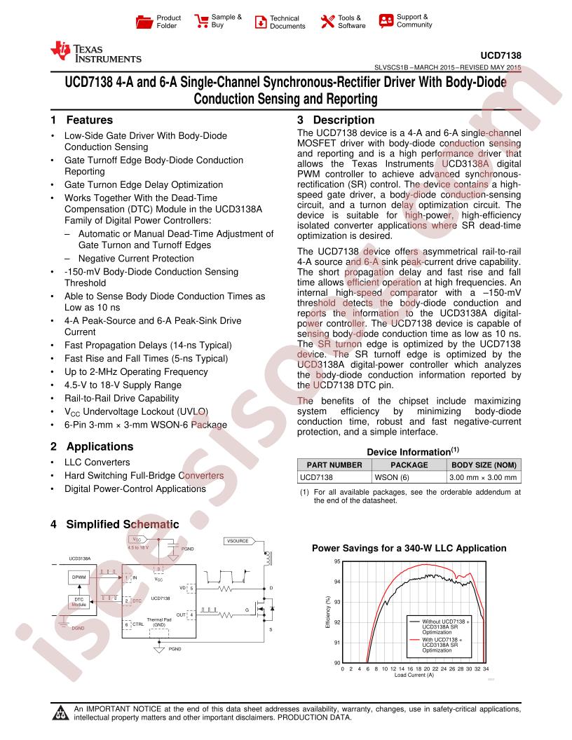 UCD7138 Datasheet