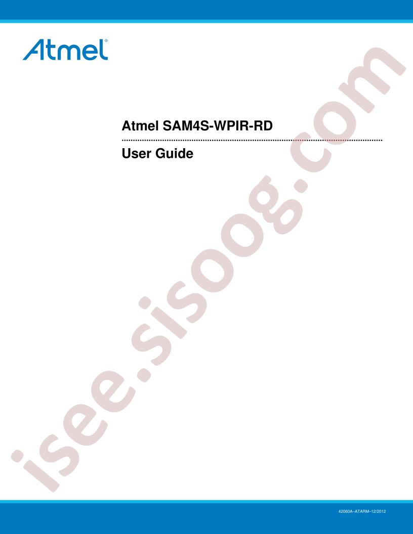 ATSAM4S-WPIR-RD User Guide