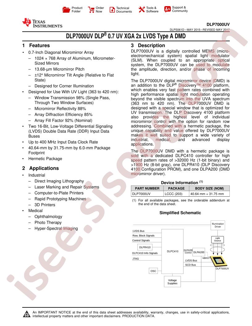DLP7000UV Datasheet
