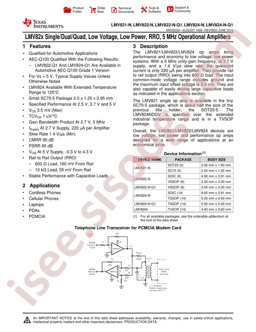 LMV821/822/824-N(-Q1)