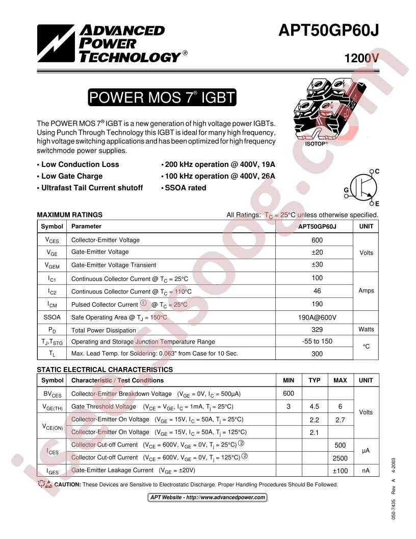 APT50GP60J