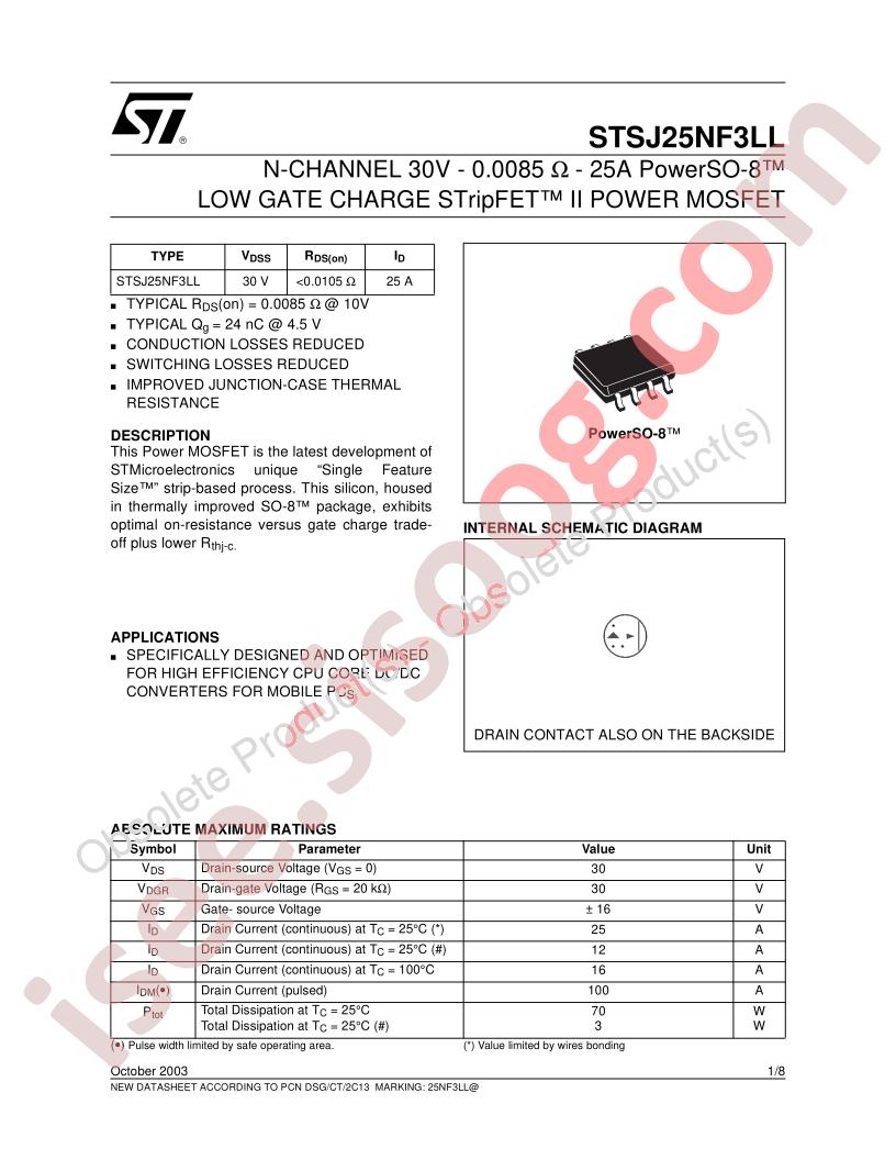 STSJ25NF3LL