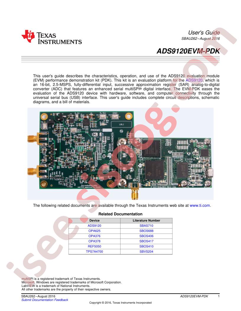 ADS9120EVM-PDK User Guide