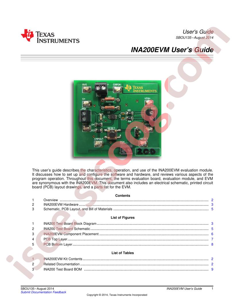 INA200EVM User Guide