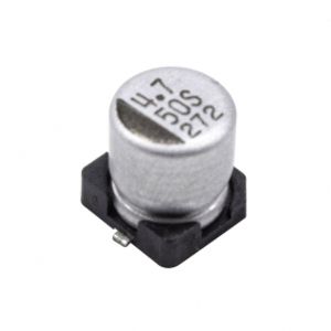 خازن SMD الکترولیت 4.7uF / 50V سایز 5x5.4 مارک JAMICON