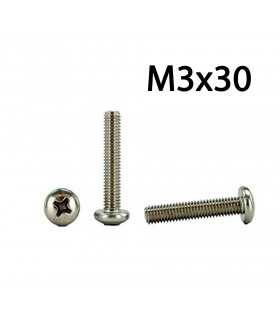 بسته 50 عددی پیچ فلزی M3x30 مناسب برای رباتیک