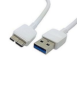کابل USB3.0 شارژ موبایل 1 متری - سفید رنگ