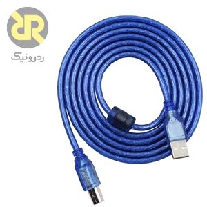 کابل تبدیل دو سر نری 2.0 USB A به USB B ( 150 سانتی متر)