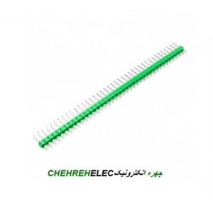 پين هدر1*40 نري صاف سبز (2.54mm)