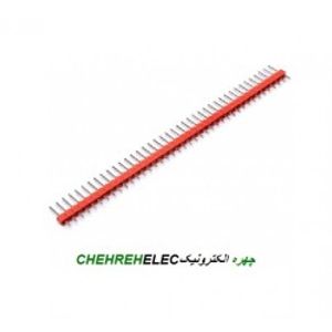 پين هدر1*40 نري صاف قرمز (2.54mm)