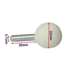سنگ توپی دریل رنگ سفید سایز 6*25