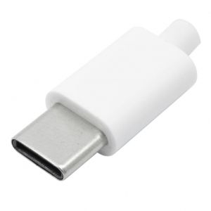 کانکتور USB Type-C نری (Plug) به همراه کاور سفید