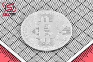سکه نمادين BITCOIN - نقره اي (طرح شماره 1)