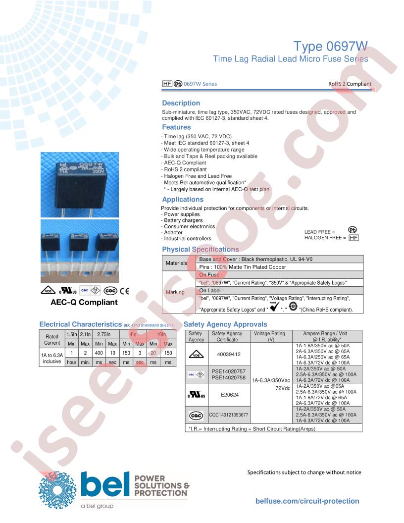 0697W1600-XX