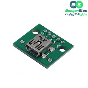 برد برک اوت mini USB دارای سوکت مادگی