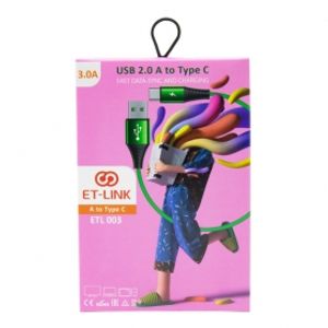 کابل شارژر TYPE-C USB مارک ET-LINK مدل ETW003