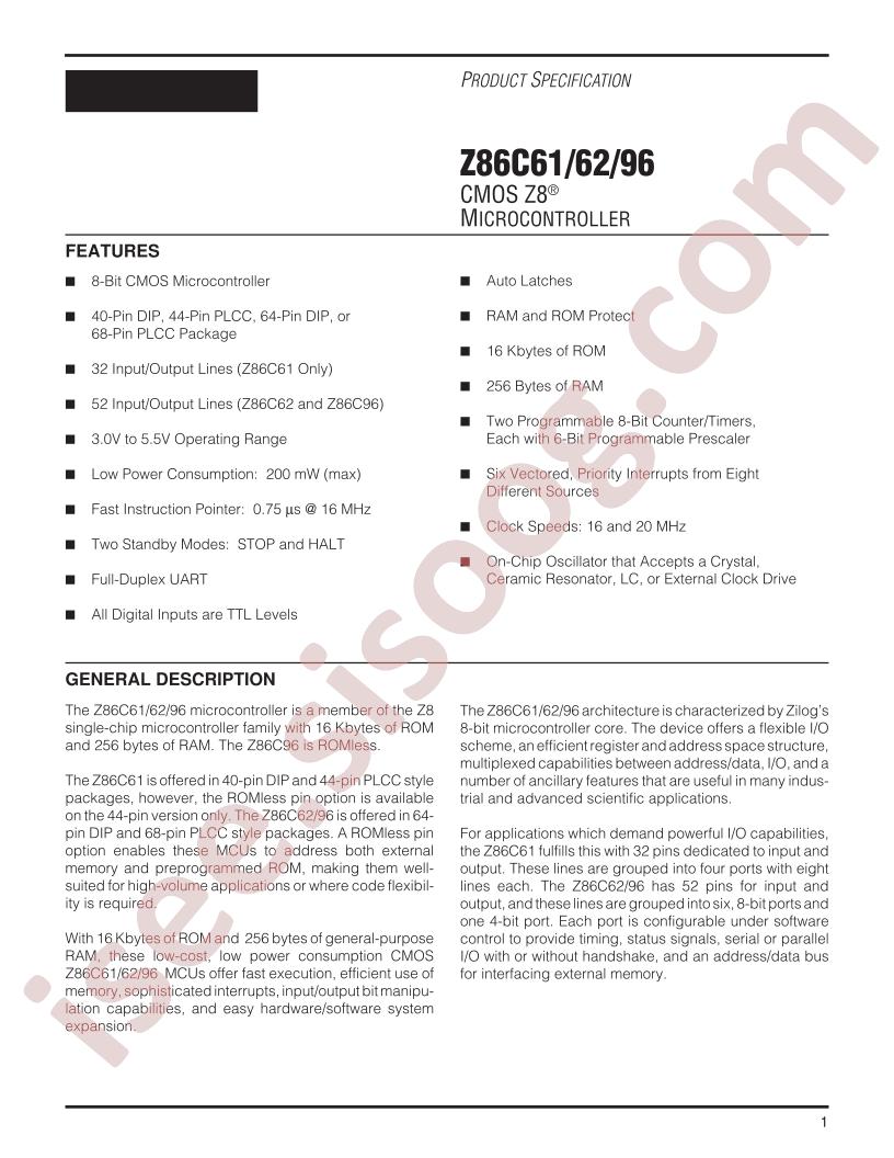 Z86C9620PSC