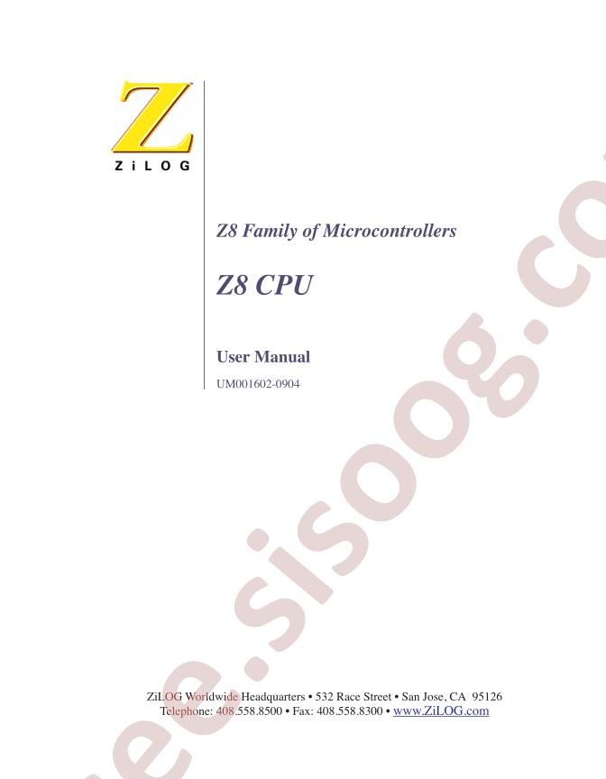 Z86C0816PSG