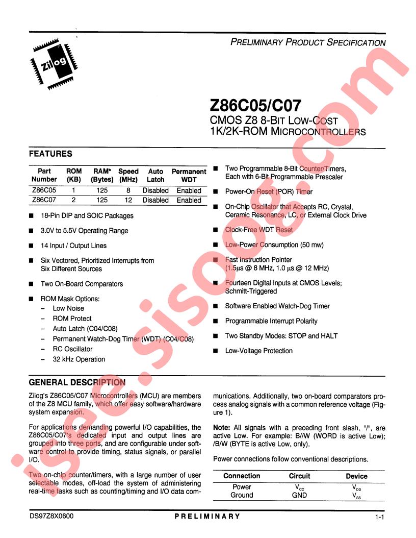 Z86C05